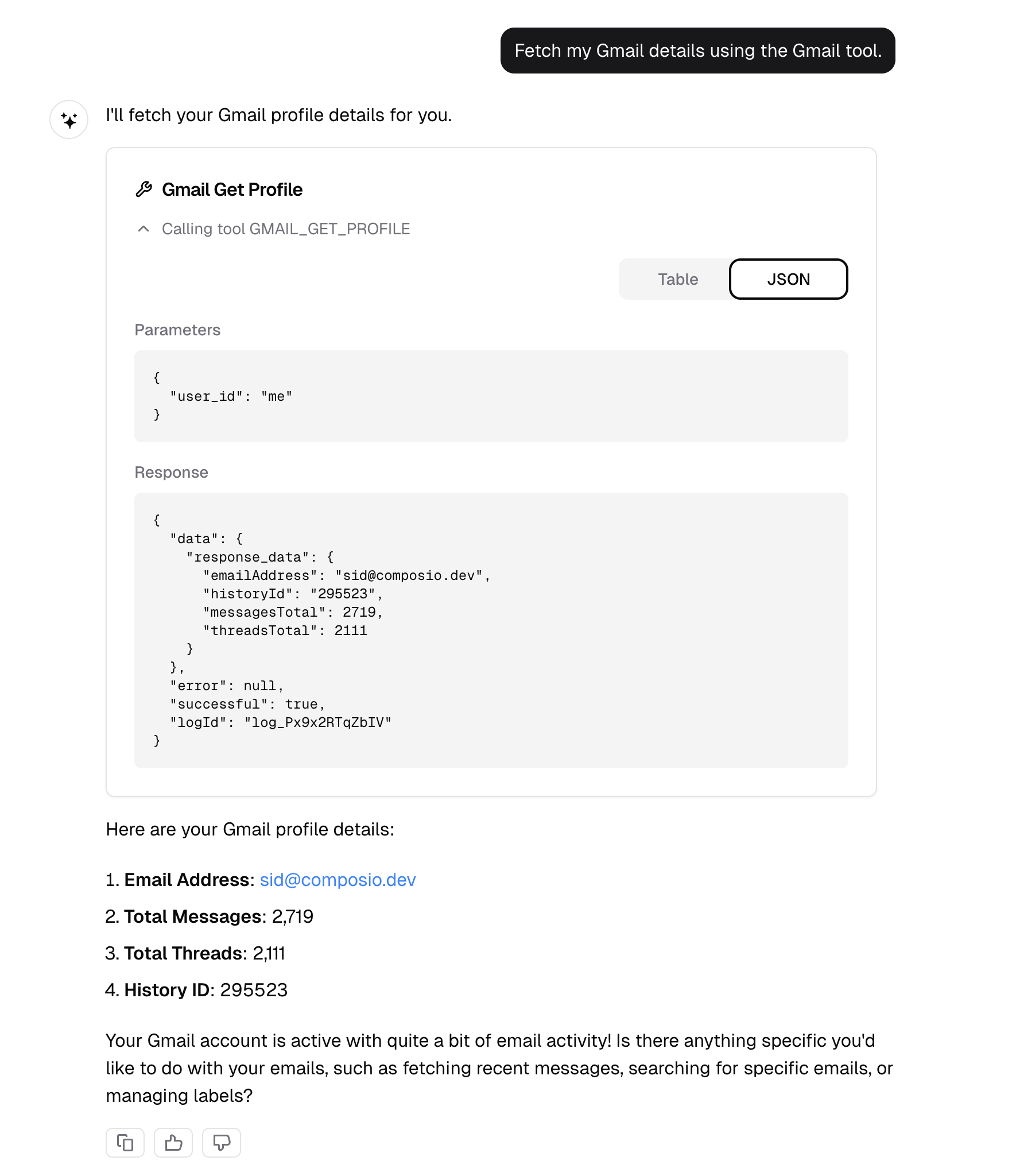 Custom tool call component
